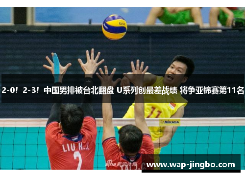 2-0！2-3！中国男排被台北翻盘 U系列创最差战绩 将争亚锦赛第11名